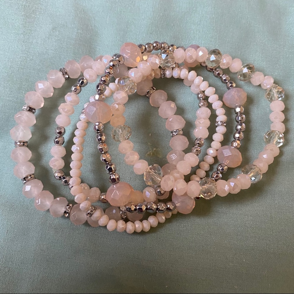 Pink bundle bracelets
